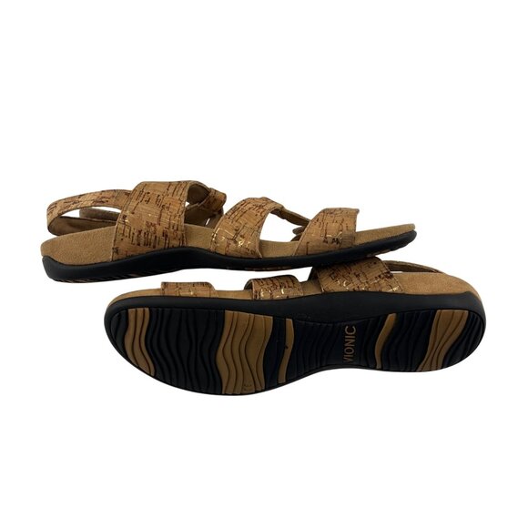 Vionic Womens Cork Sandals Size 10 Adjustable Straps - Picture 4 of 5